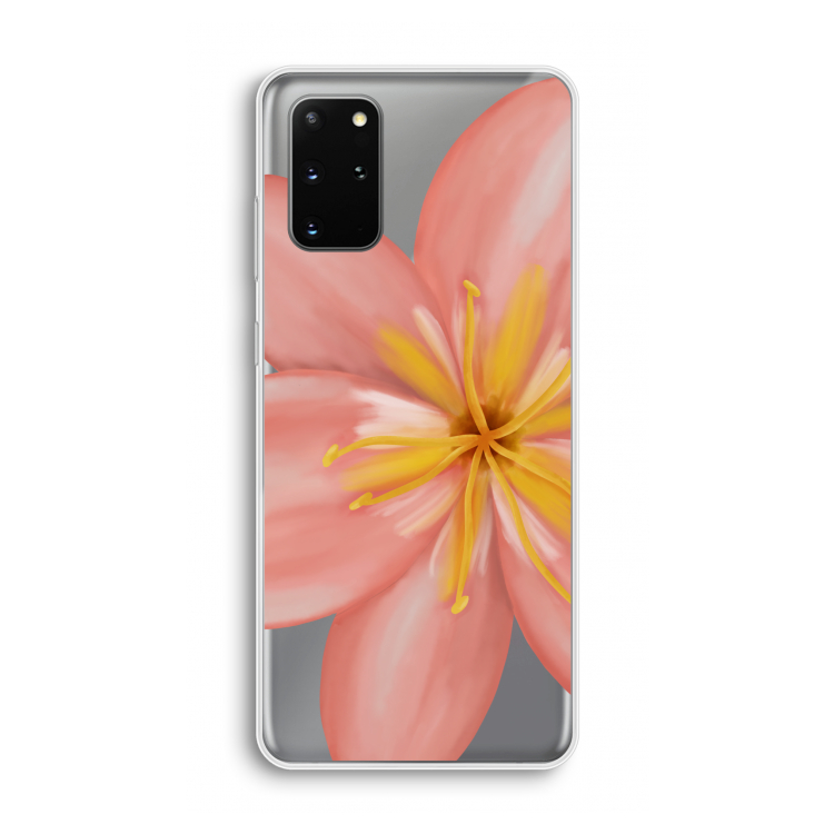 Pink Ellila Flower: Samsung Galaxy S20 Plus Transparant Hoesje