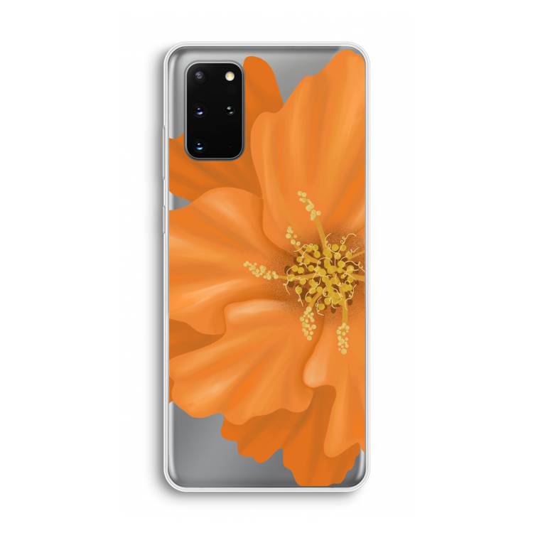 Orange Ellila flower: Samsung Galaxy S20 Plus Transparant Hoesje