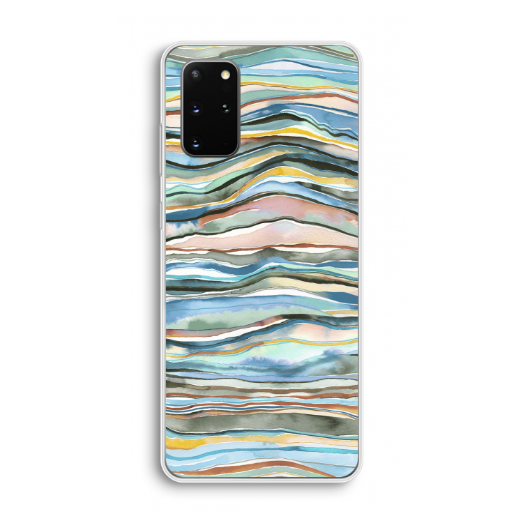 Watercolor Agate: Samsung Galaxy S20 Plus Transparant Hoesje