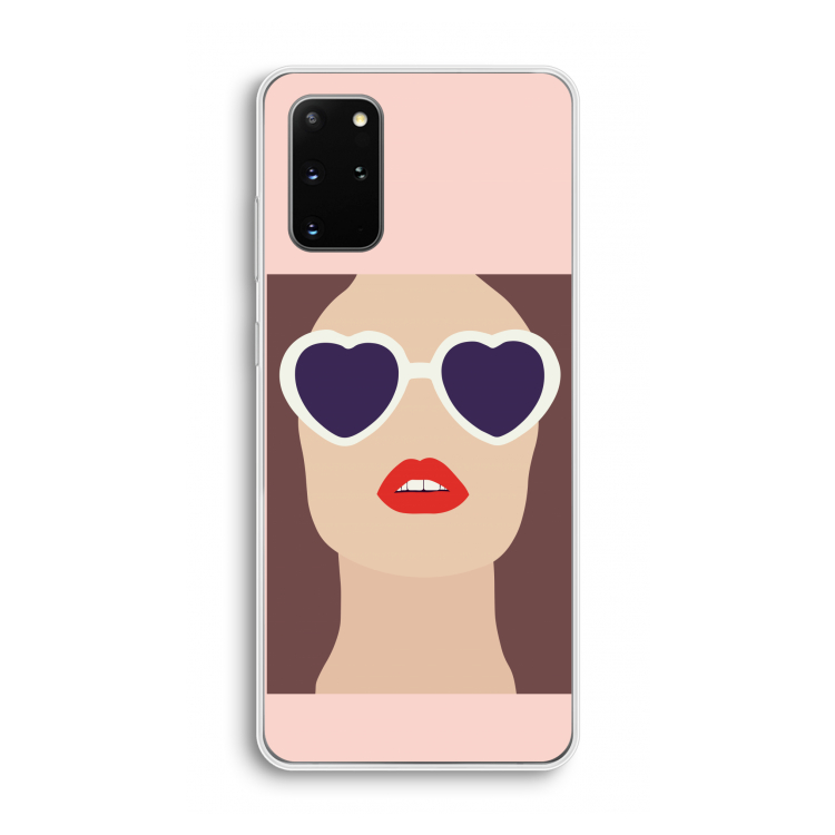 Red lips: Samsung Galaxy S20 Plus Transparant Hoesje