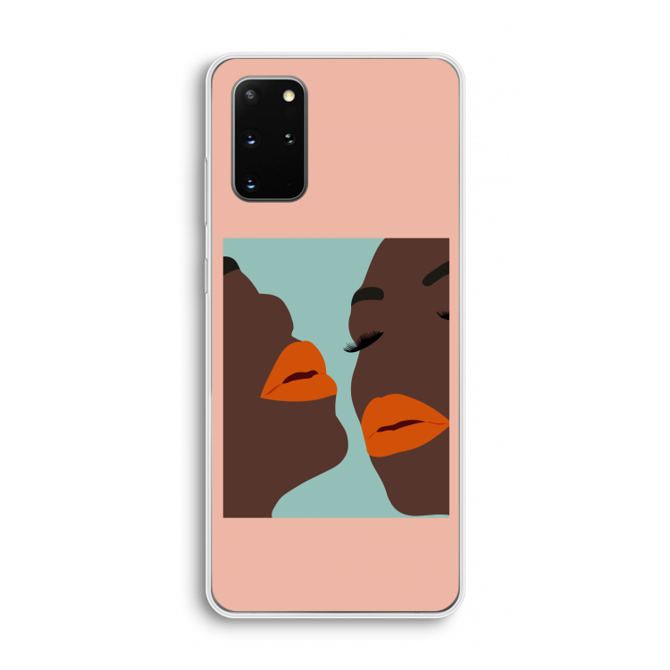 Orange lips: Samsung Galaxy S20 Plus Transparant Hoesje