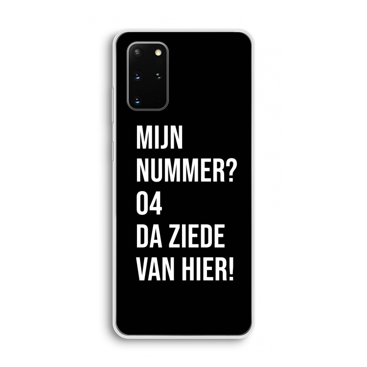 Da ziede van hier - Zwart: Samsung Galaxy S20 Plus Transparant Hoesje