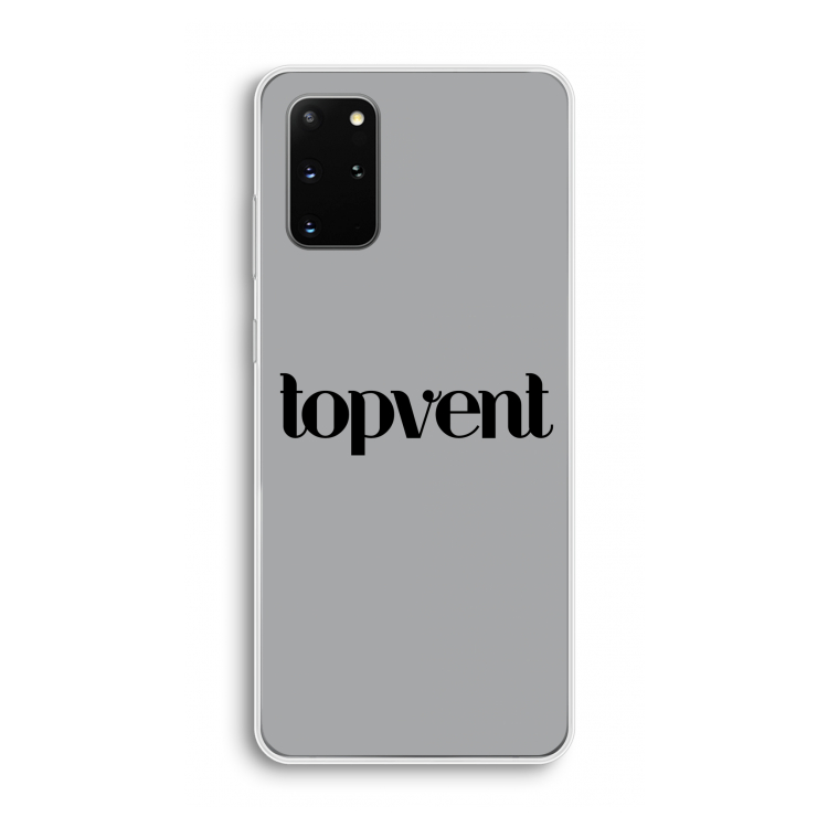 Topvent Grijs Zwart: Samsung Galaxy S20 Plus Transparant Hoesje