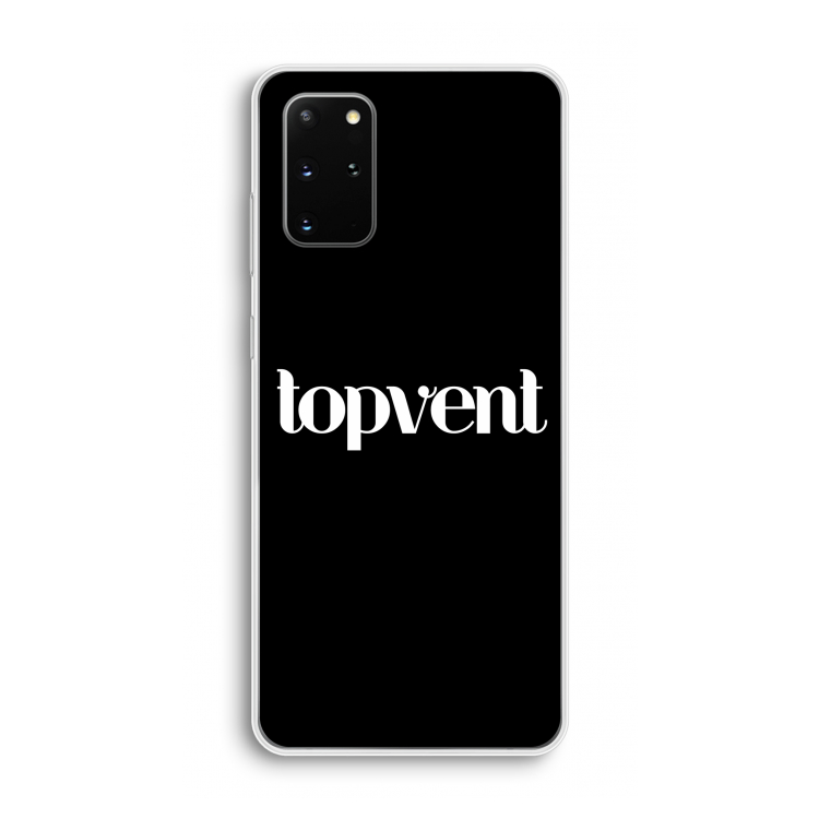 Topvent Zwart: Samsung Galaxy S20 Plus Transparant Hoesje