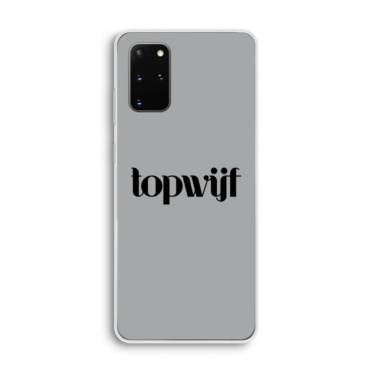Topwijf Grijs Zwart: Samsung Galaxy S20 Plus Transparant Hoesje