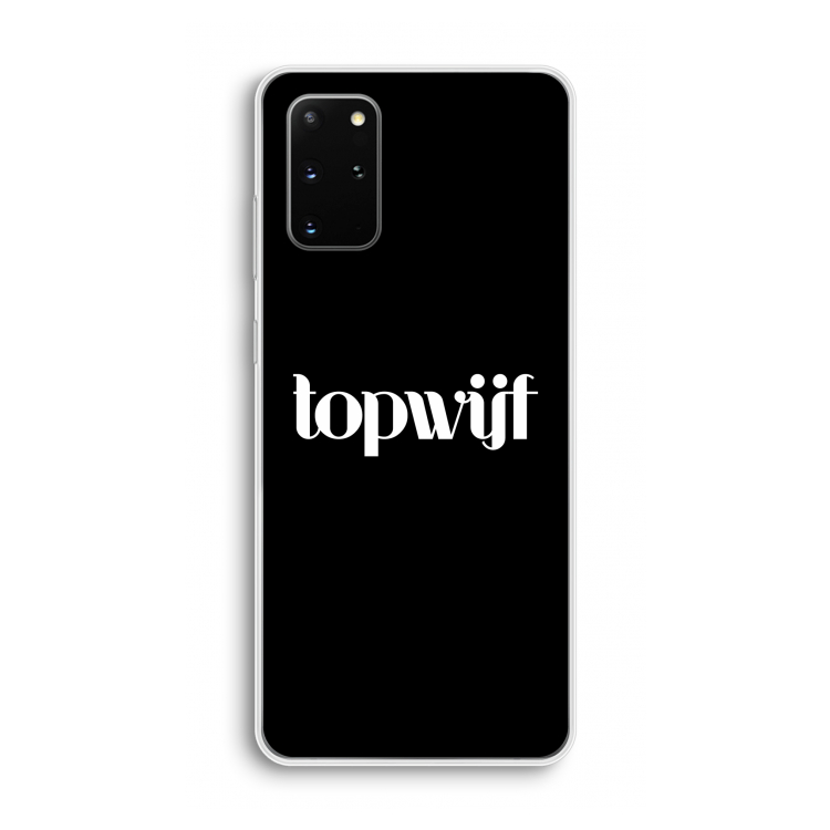 Topwijf Zwart: Samsung Galaxy S20 Plus Transparant Hoesje
