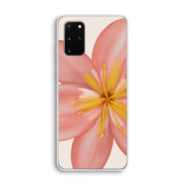 Pink Ellila Flower: Samsung Galaxy S20 Plus Transparant Hoesje