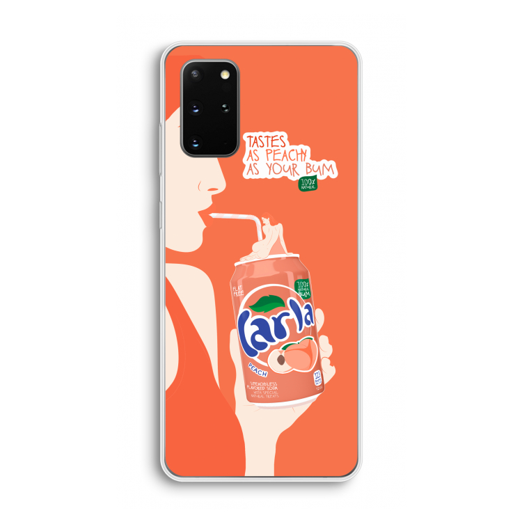 Peach please!: Samsung Galaxy S20 Plus Transparant Hoesje