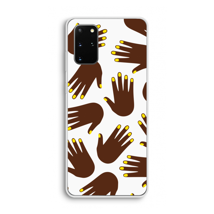 Hands dark: Samsung Galaxy S20 Plus Transparant Hoesje