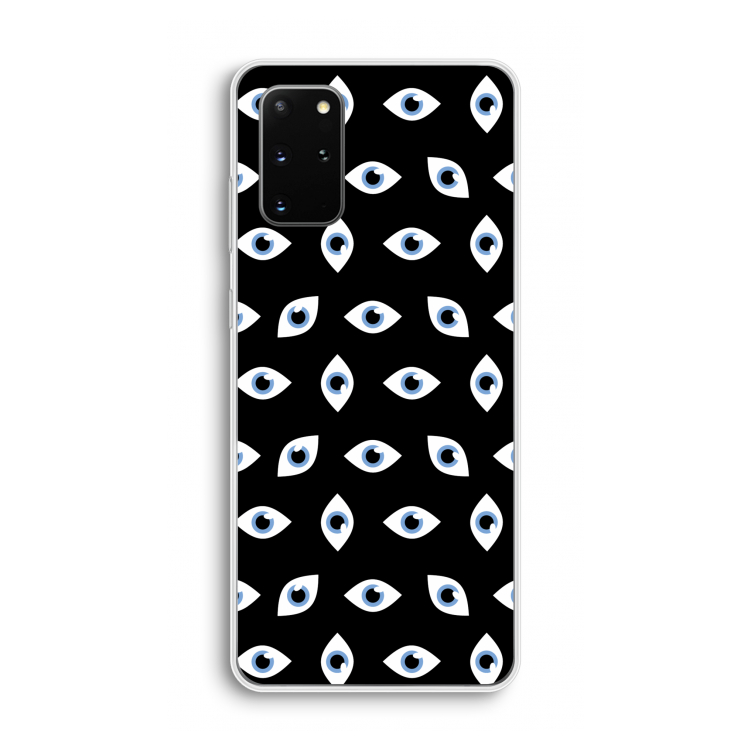 Eyes pattern: Samsung Galaxy S20 Plus Transparant Hoesje
