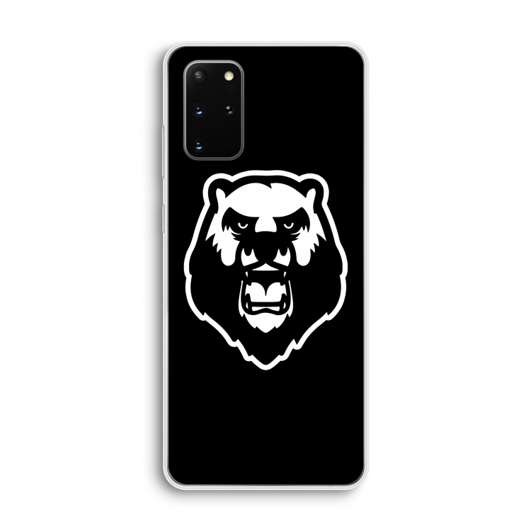 Angry Bear (black): Samsung Galaxy S20 Plus Transparant Hoesje