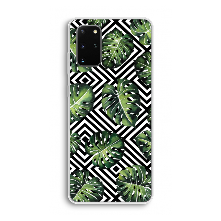 Geometrische jungle: Samsung Galaxy S20 Plus Transparant Hoesje