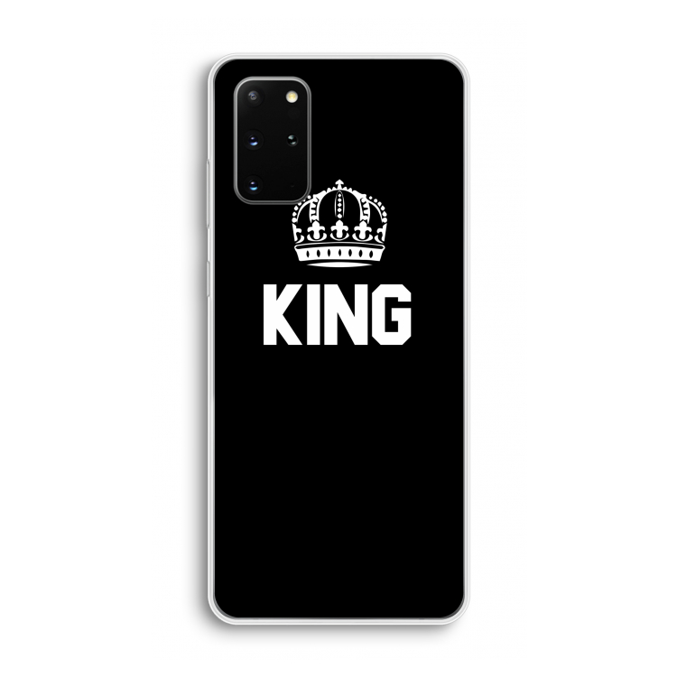 King zwart: Samsung Galaxy S20 Plus Transparant Hoesje