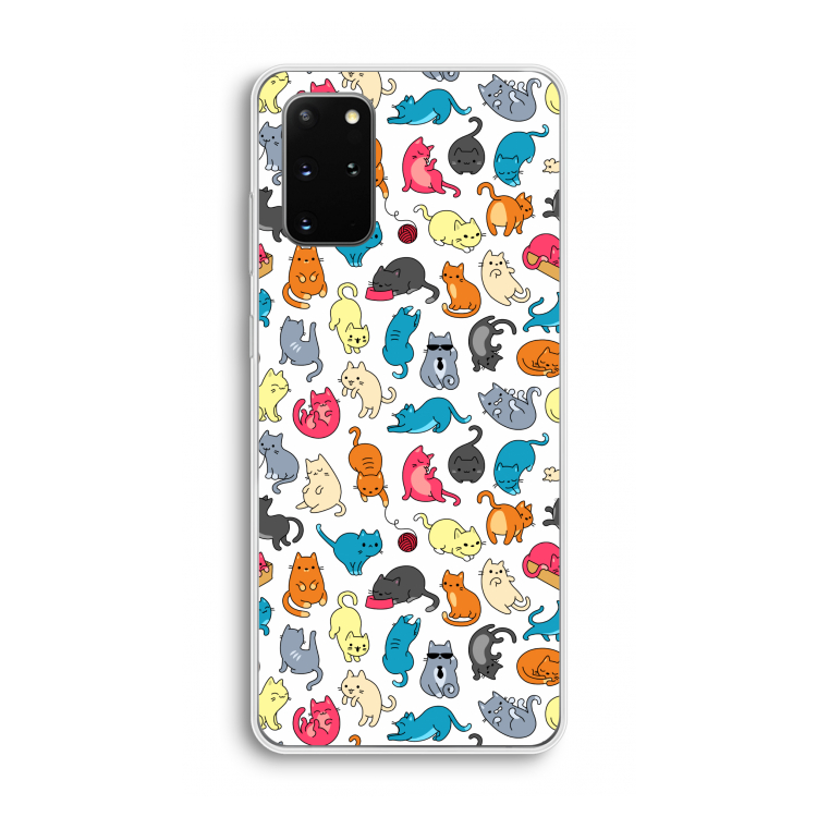 Kleurrijke katten: Samsung Galaxy S20 Plus Transparant Hoesje