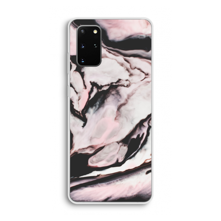Roze stroom: Samsung Galaxy S20 Plus Transparant Hoesje