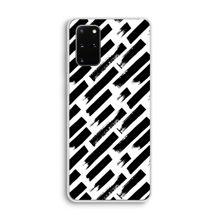 Zwarte vegen: Samsung Galaxy S20 Plus Transparant Hoesje