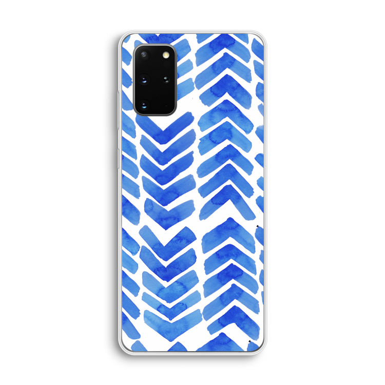 Blauwe pijlen: Samsung Galaxy S20 Plus Transparant Hoesje