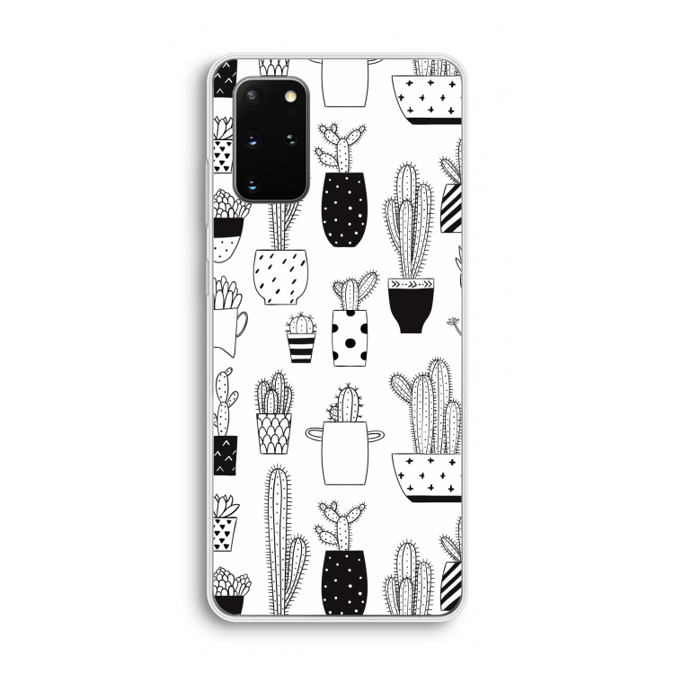 Cactusmotief: Samsung Galaxy S20 Plus Transparant Hoesje