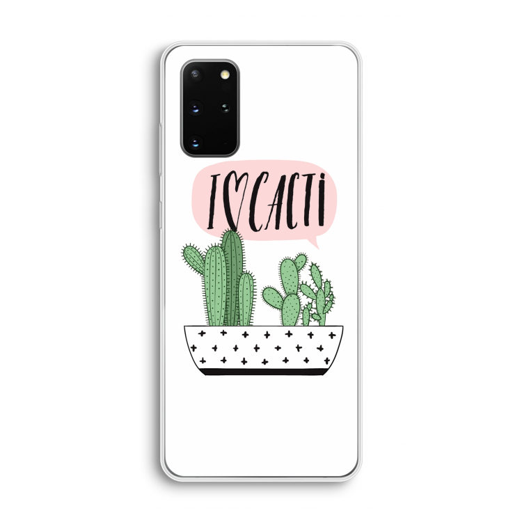 I love cacti: Samsung Galaxy S20 Plus Transparant Hoesje