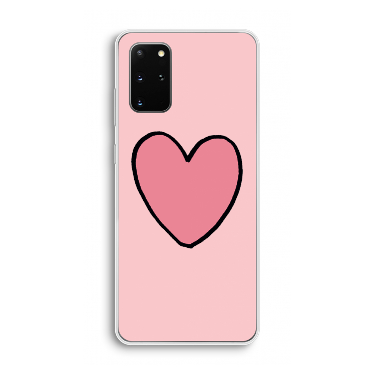 Hartje: Samsung Galaxy S20 Plus Transparant Hoesje