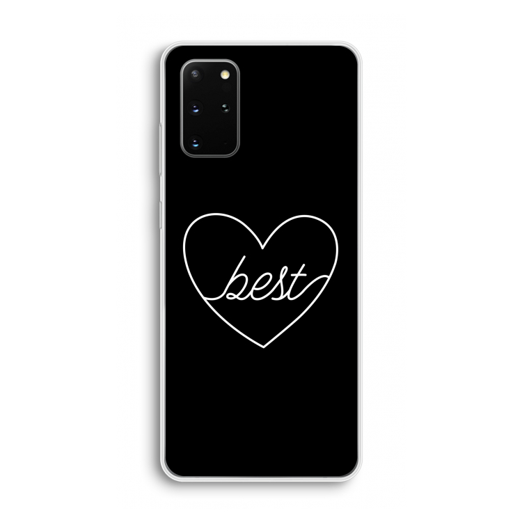 Best heart black: Samsung Galaxy S20 Plus Transparant Hoesje