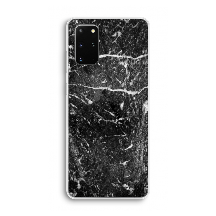 Zwart marmer: Samsung Galaxy S20 Plus Transparant Hoesje