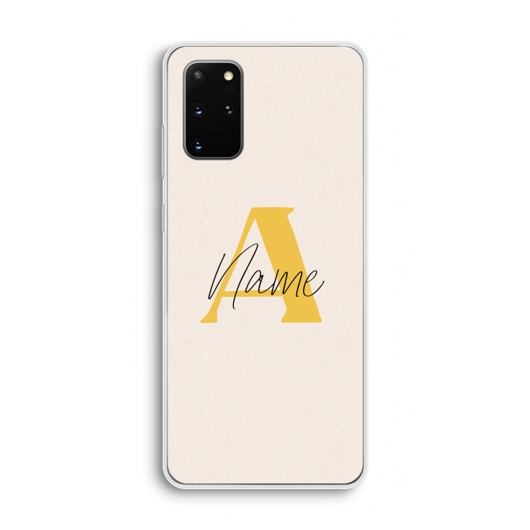 Amber Script: Samsung Galaxy S20 Plus Transparant Hoesje