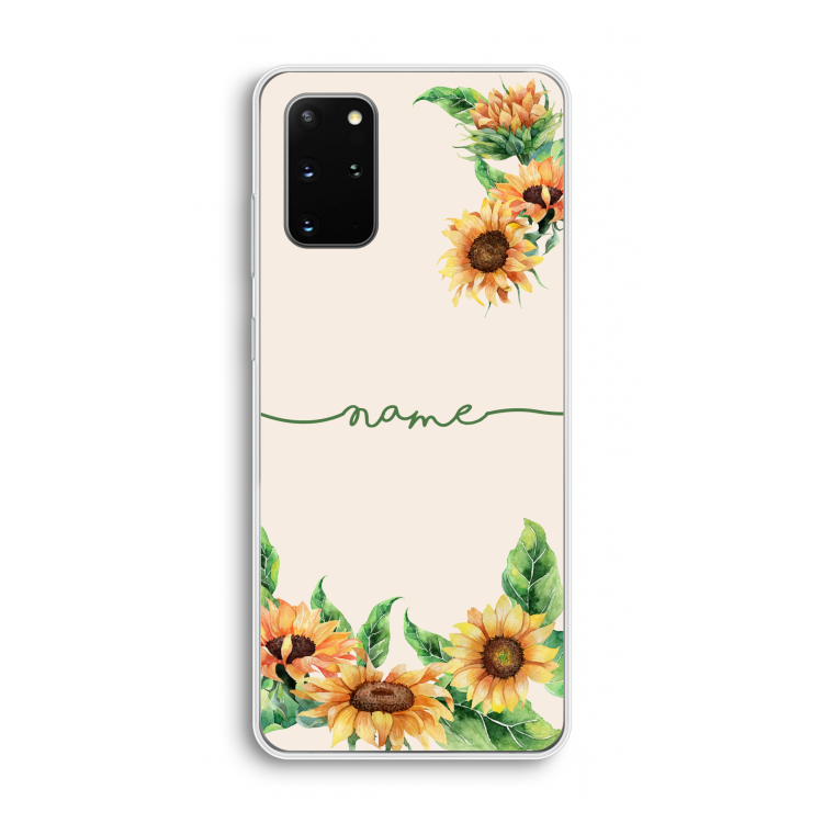 Zonnebloemen: Samsung Galaxy S20 Plus Transparant Hoesje