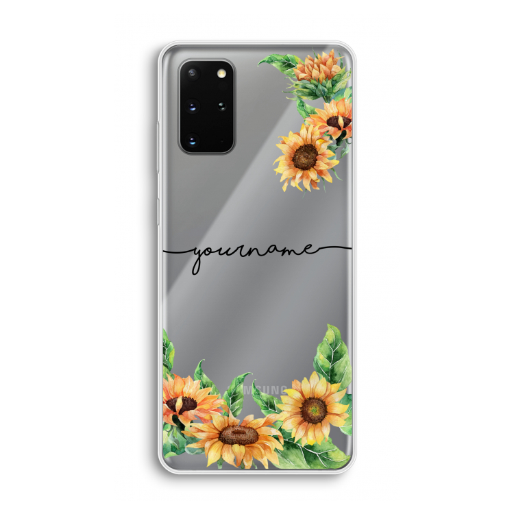 Zonnebloemen: Samsung Galaxy S20 Plus Transparant Hoesje
