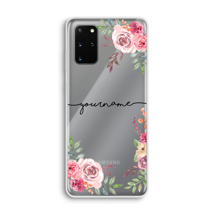Rozen: Samsung Galaxy S20 Plus Transparant Hoesje