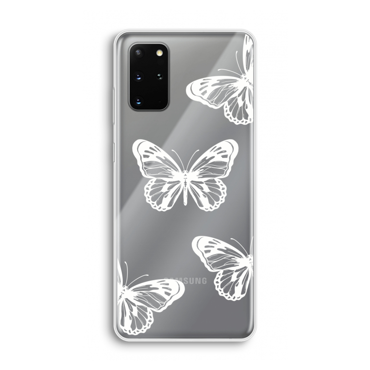 White butterfly: Samsung Galaxy S20 Plus Transparant Hoesje