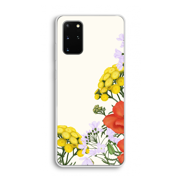Wilde bloemen: Samsung Galaxy S20 Plus Transparant Hoesje