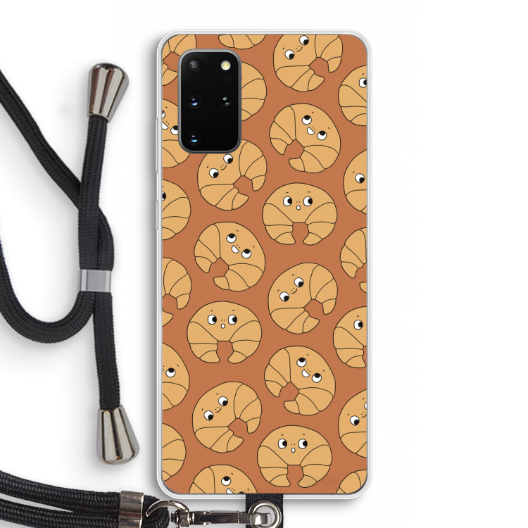 Croissant: Samsung Galaxy S20 Plus Transparant Hoesje met koord
