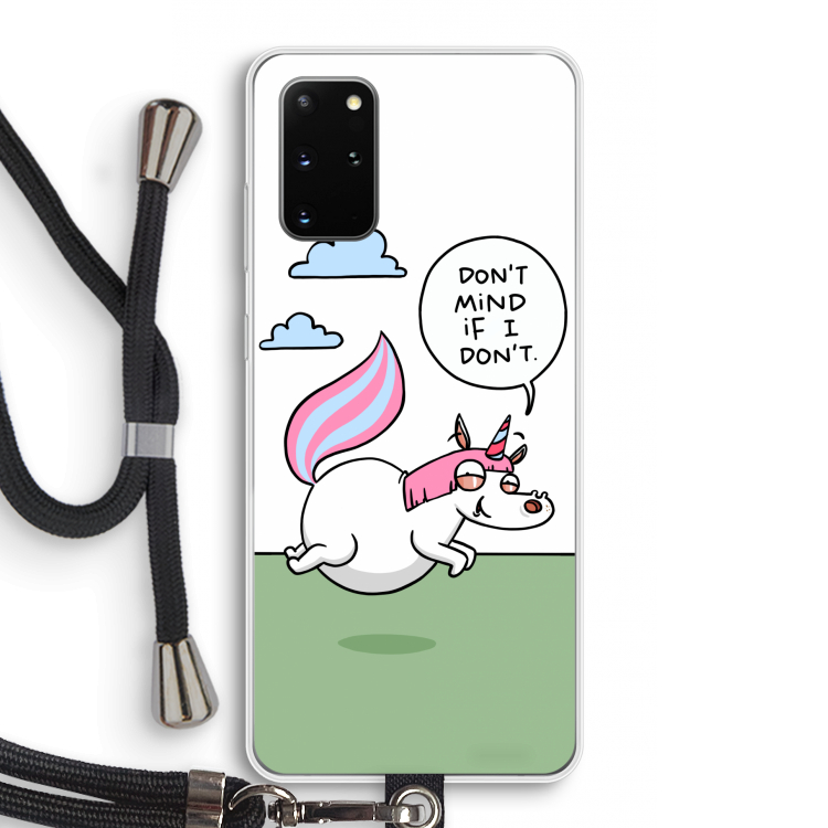 Unicorn: Samsung Galaxy S20 Plus Transparant Hoesje met koord