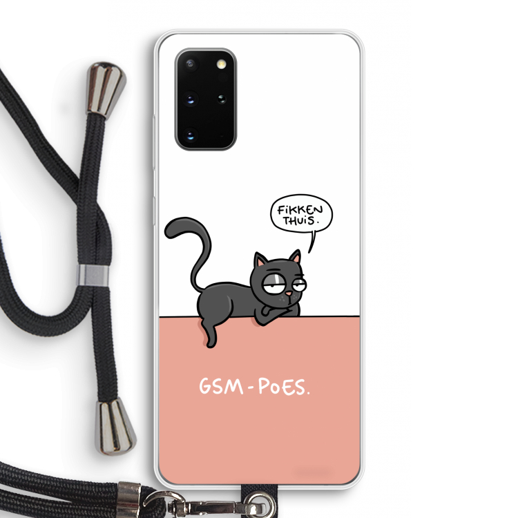 GSM poes: Samsung Galaxy S20 Plus Transparant Hoesje met koord
