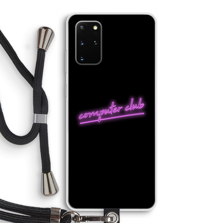Vice Black: Samsung Galaxy S20 Plus Transparant Hoesje met koord