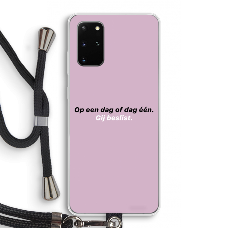 gij beslist: Samsung Galaxy S20 Plus Transparant Hoesje met koord