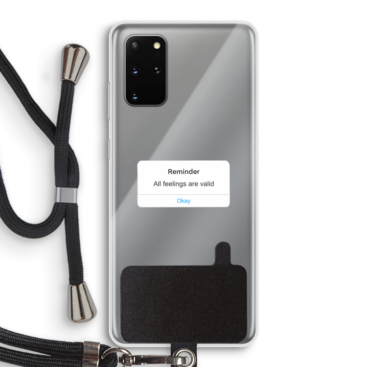 Reminder: Samsung Galaxy S20 Plus Transparant Hoesje met koord