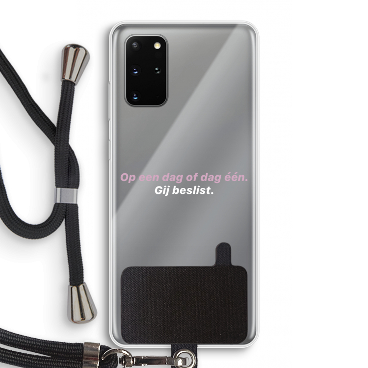 gij beslist: Samsung Galaxy S20 Plus Transparant Hoesje met koord