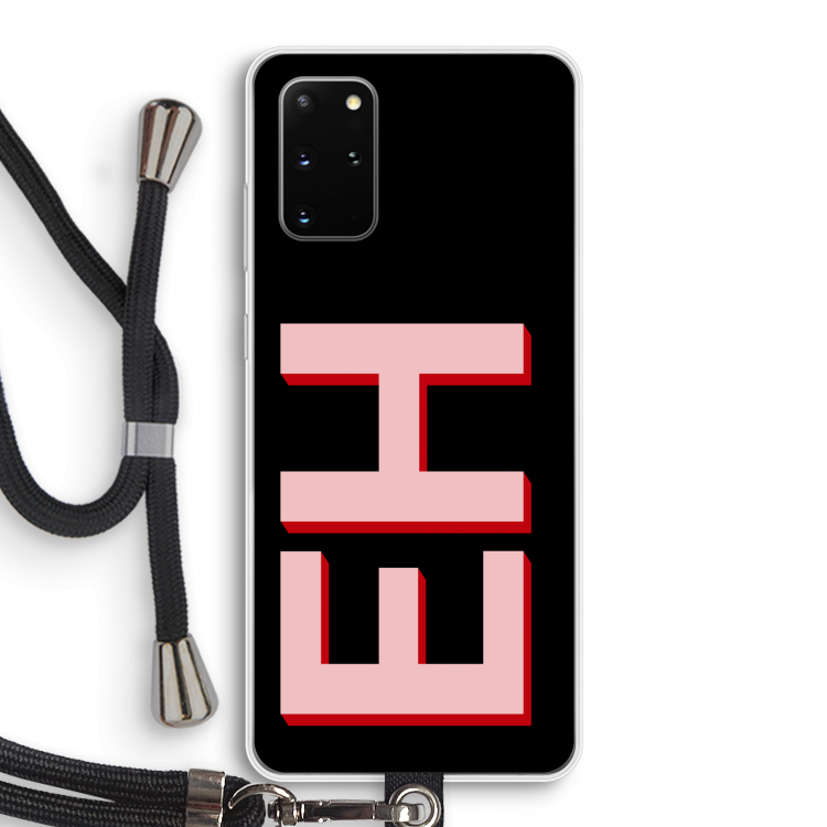 Monogram: Samsung Galaxy S20 Plus Transparant Hoesje met koord