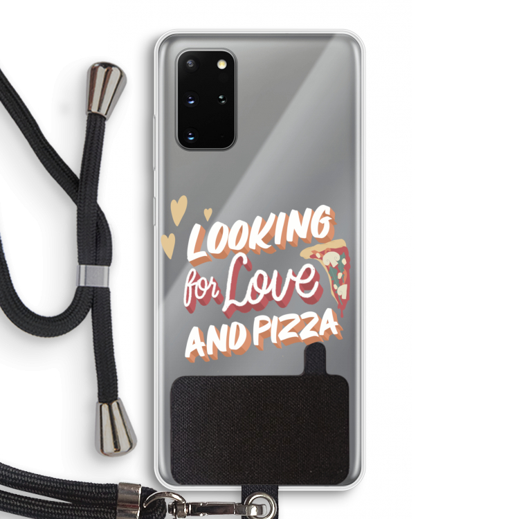 Pizza is the answer: Samsung Galaxy S20 Plus Transparant Hoesje met koord