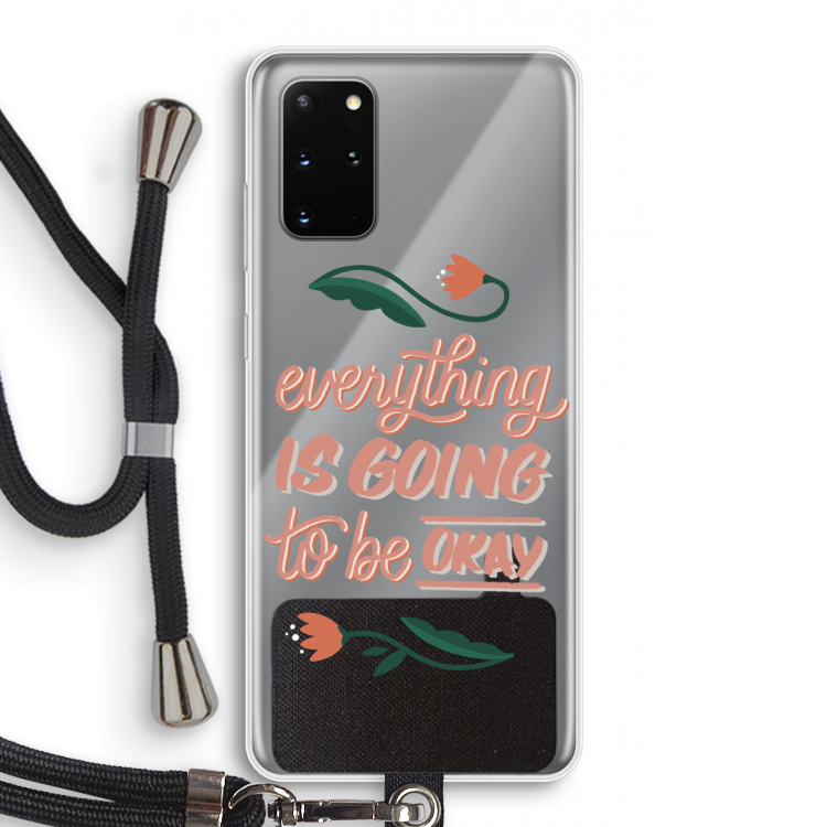 Optimistic flower girl: Samsung Galaxy S20 Plus Transparant Hoesje met koord