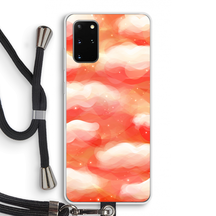 Lichte Wolken: Samsung Galaxy S20 Plus Transparant Hoesje met koord