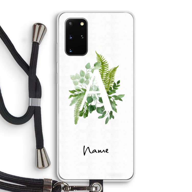 Green Brush: Samsung Galaxy S20 Plus Transparant Hoesje met koord
