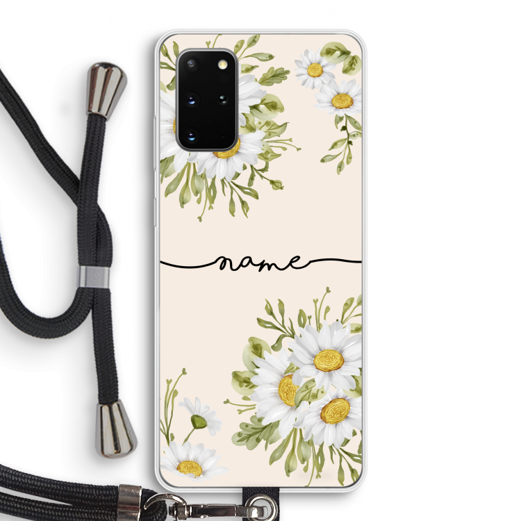 Daisies: Samsung Galaxy S20 Plus Transparant Hoesje met koord