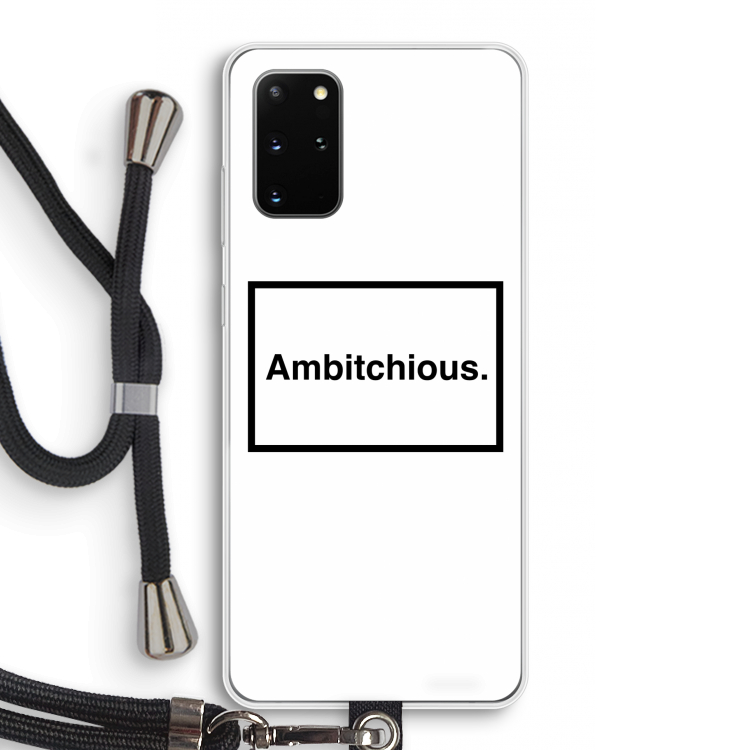 Ambitchious: Samsung Galaxy S20 Plus Transparant Hoesje met koord