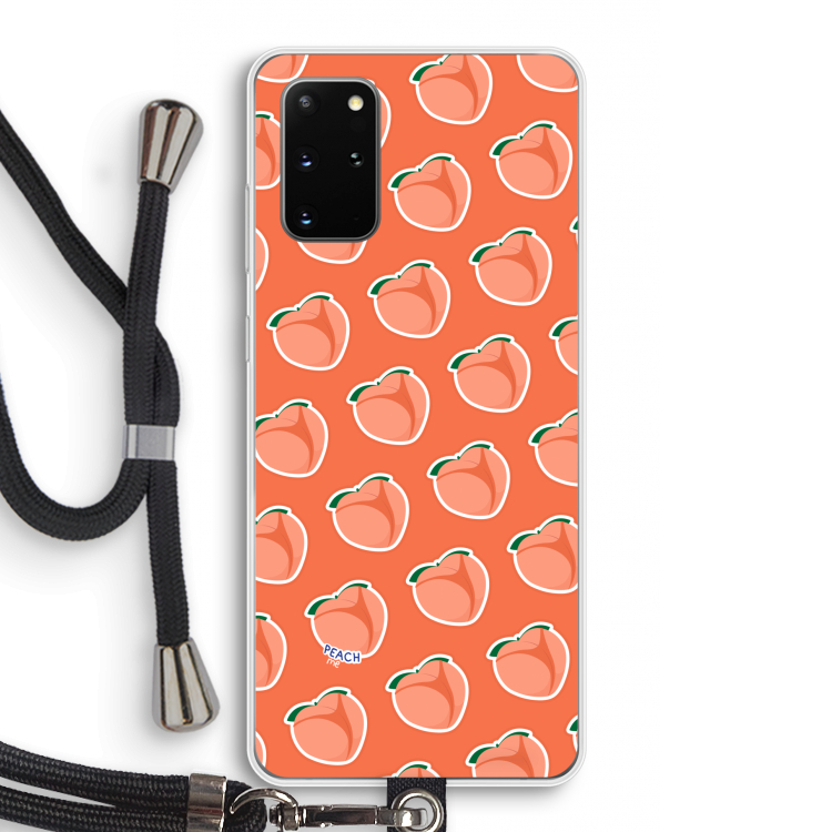Just peachy: Samsung Galaxy S20 Plus Transparant Hoesje met koord