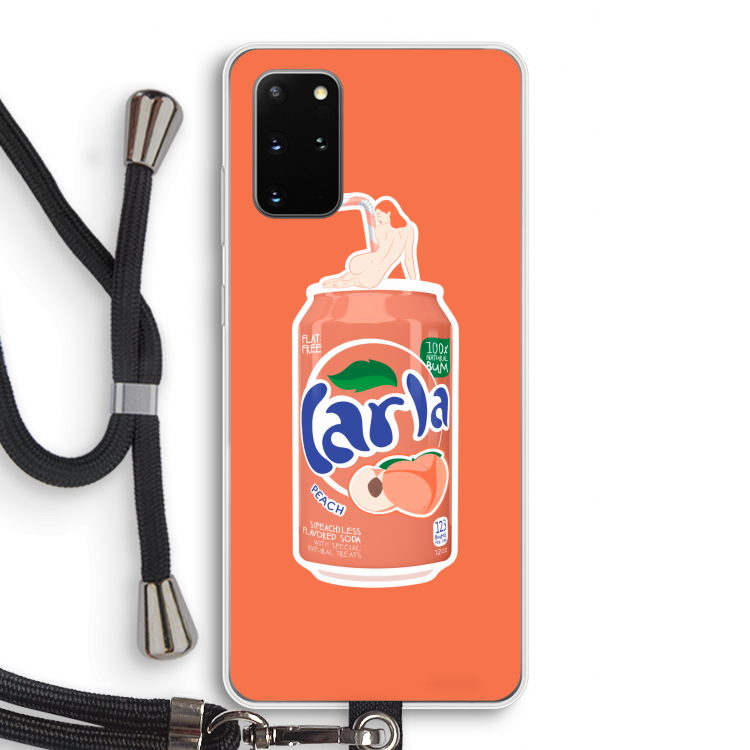 S(peach)less: Samsung Galaxy S20 Plus Transparant Hoesje met koord