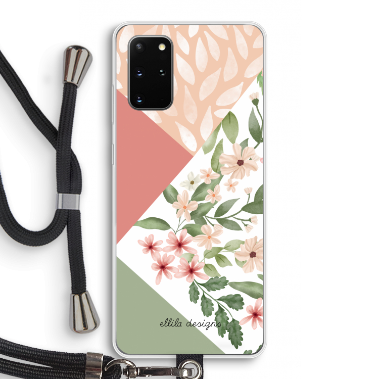Sweet heaven geometrics: Samsung Galaxy S20 Plus Transparant Hoesje met koord