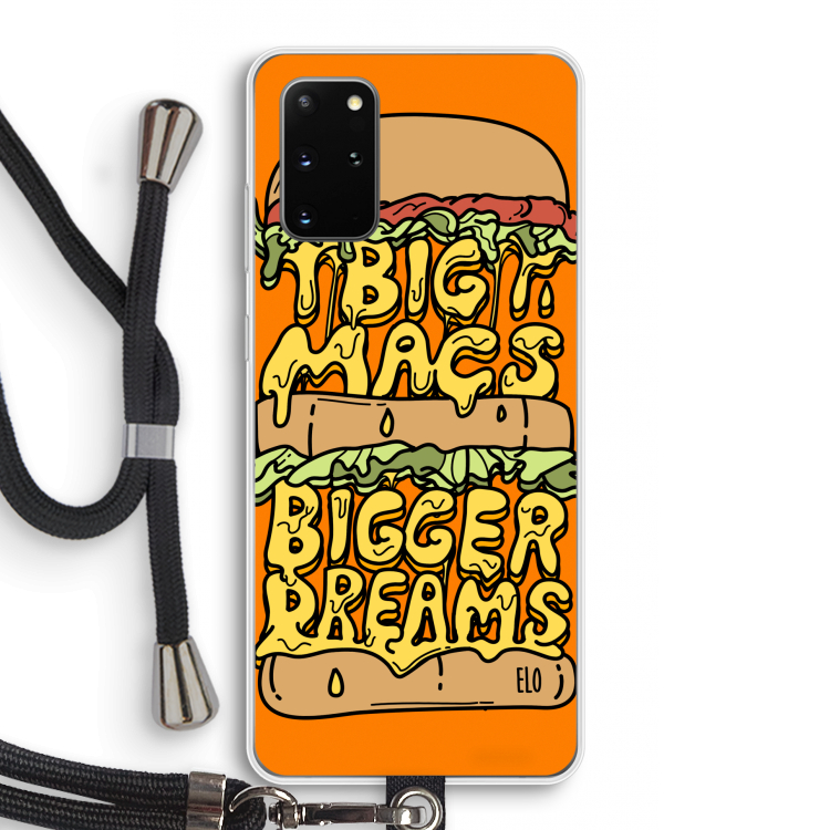 Big Macs Bigger Dreams: Samsung Galaxy S20 Plus Transparant Hoesje met koord